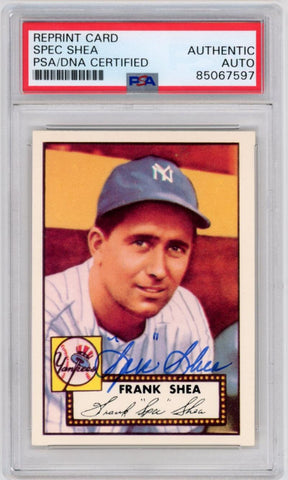 1952 Topps 1952 Signed Spec Shea. PSA Image 1