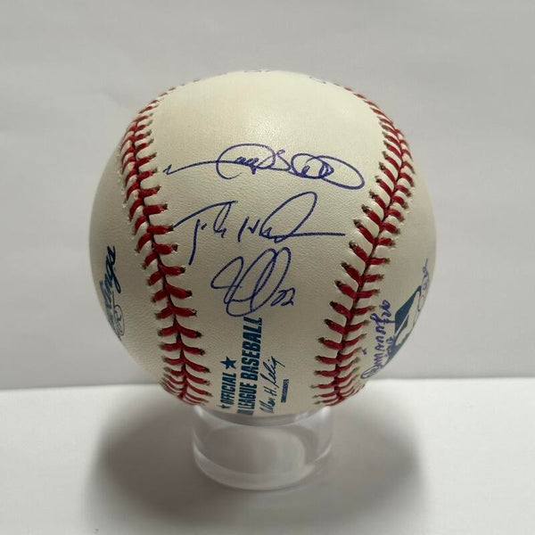 2004 Yankees Multiple Signed Baseball. Auto JSA Image 4