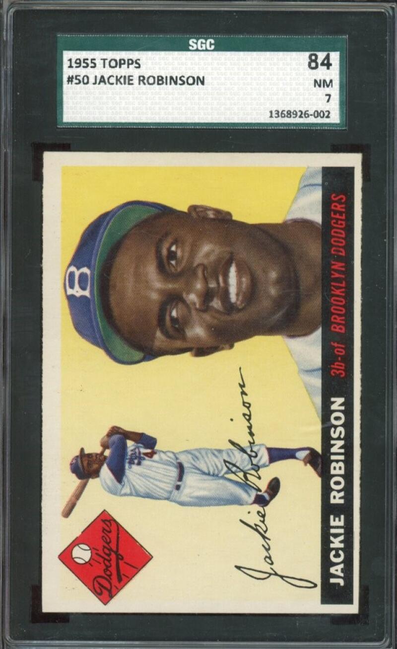 1956 Topps Jackie Robinson #50. SGC 7 Image 1