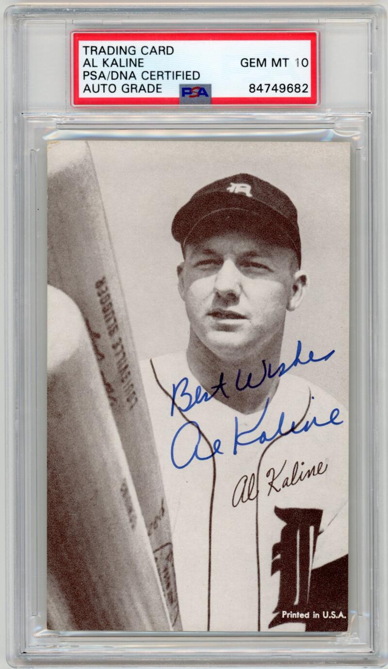 Al Kaline Signed Exhibit Card. Auto PSA Gem Mint 10 Image 1