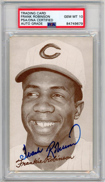 Frank Robinson Signed Exhibit Card. Auto PSA Gem Mint 10 Image 1