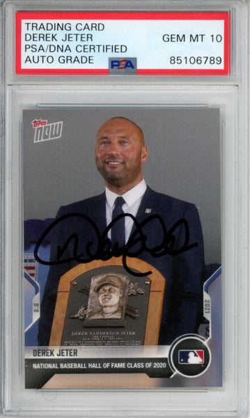 2021 Topps Now Signed Derek Jeter. PSA GEM MT 10 Image 1