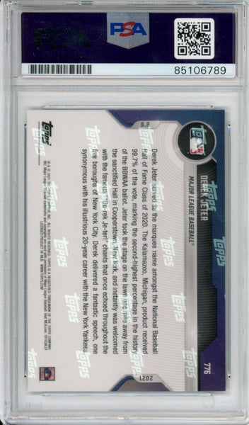 2021 Topps Now Signed Derek Jeter. PSA GEM MT 10 Image 2