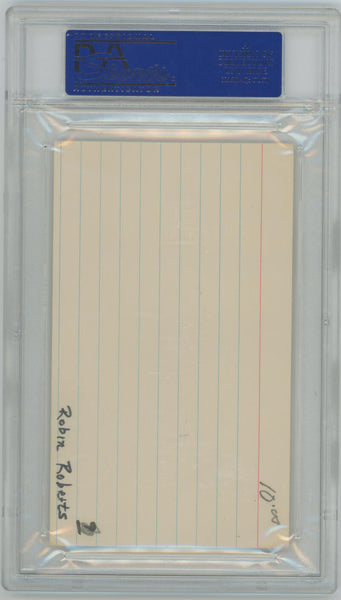 Robin Roberts Signed Cut Card. Auto PSA 81538318 CS Image 2