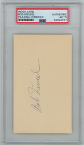 Bob Meusel Signed Index Card. PSA 84892957 jm Image 1