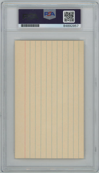 Bob Meusel Signed Index Card. PSA 84892957 jm Image 2