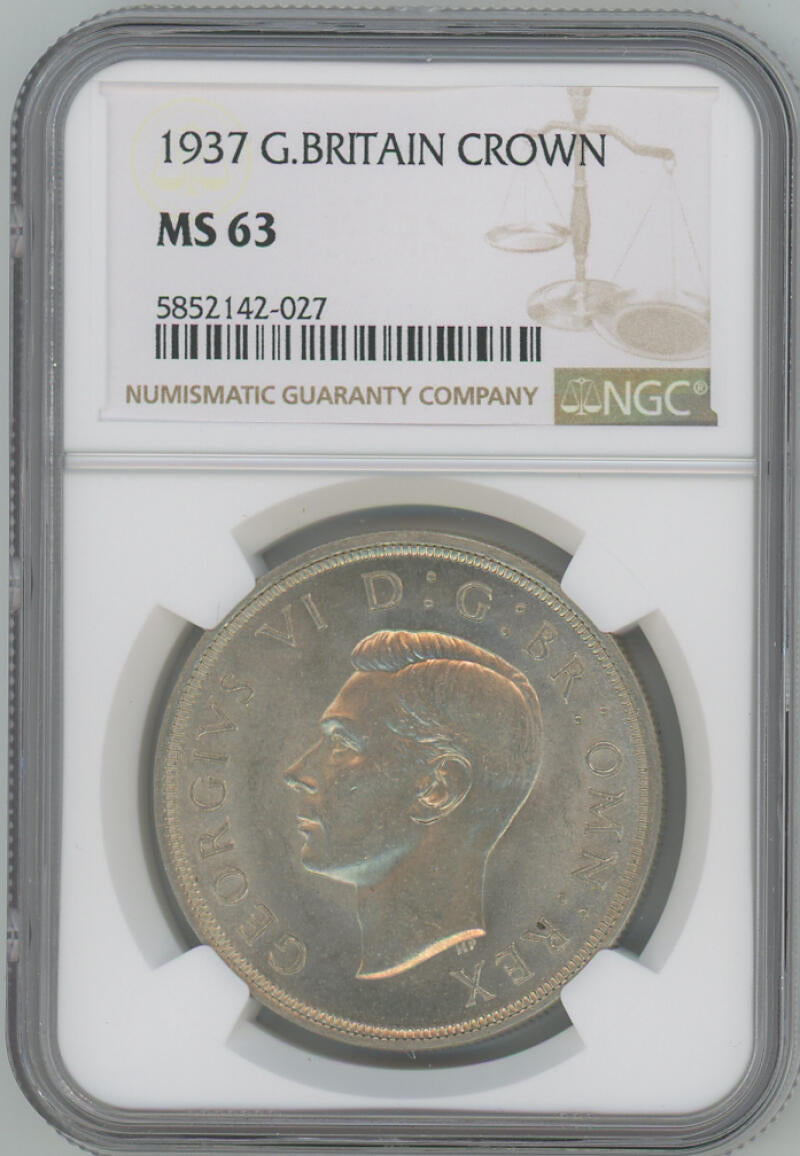 1937 Great Britain Crown. NGC MS63 Image 1