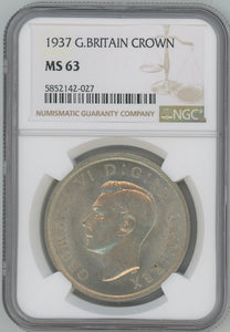 1937 Great Britain Crown. NGC MS63 Image 1