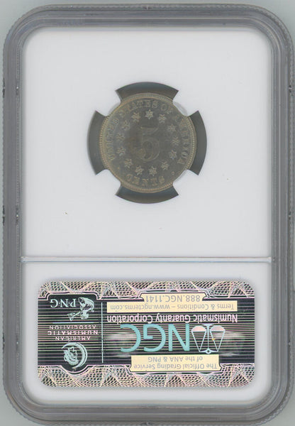 1883 Shield Nickel. NGC MS63 Image 2