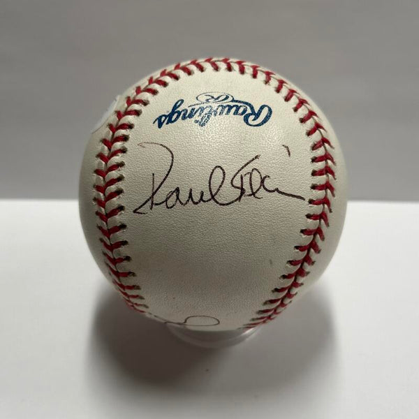 John Sterling, Paul Blair, Dave Burrows Multi Signed Baseball. Auto JSA Image 2