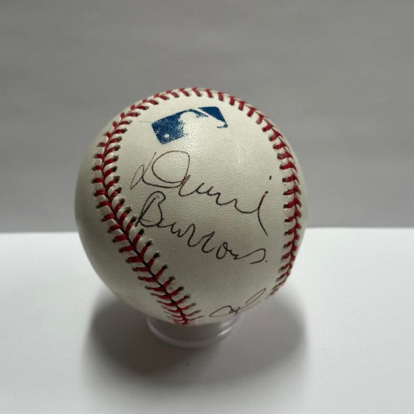 John Sterling, Paul Blair, Dave Burrows Multi Signed Baseball. Auto JSA Image 3