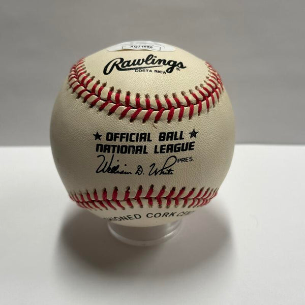 Mel Stottlemyre and Howard Johnson Multi Signed Baseball. Auto JSA Image 3