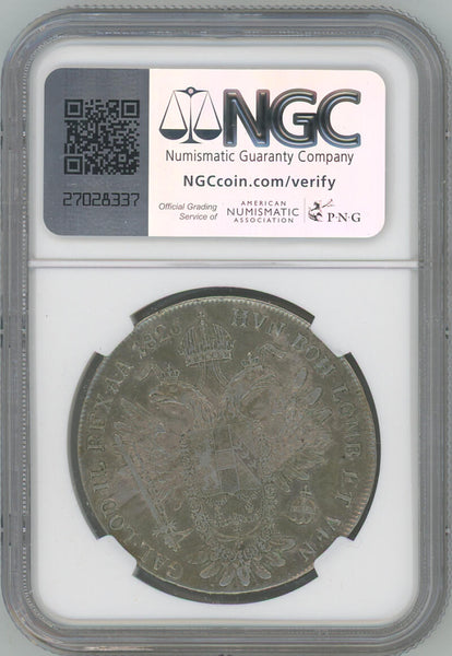 1826 C Austria Taler. NGC XF45 Image 2