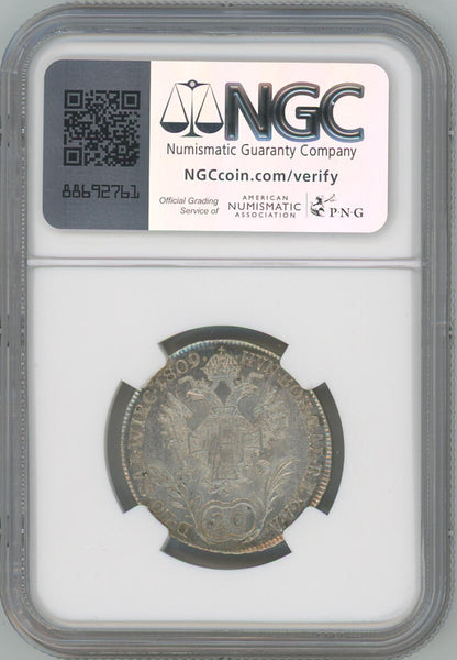 1809 A Austria 20 Kreuzer. NGC AU58 Image 2