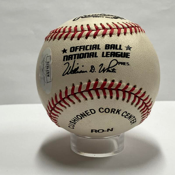 Howard Johnson Single Signed Inscribed Baseball. Auto JSA Image 2