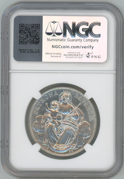 1866 Germany Taler. Bavaria-Madonna. NGC AU Details Image 2