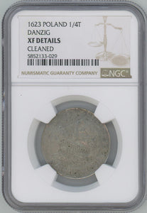 1623 Poland 1/4 Thaler. Danzig. NGC XF Details Image 1