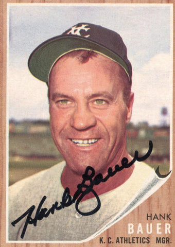 1962 Topps Signed Hank Bauer Auto #463. Image 1