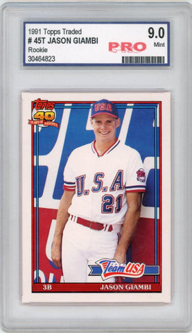 1991 Topps Traded Jason Giambi Rookie #45. PRO Mint 9 Image 1