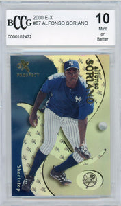 2000 E-X Alfonso Soriano Prospect #87. BCCG Gem Mint 10 Image 1