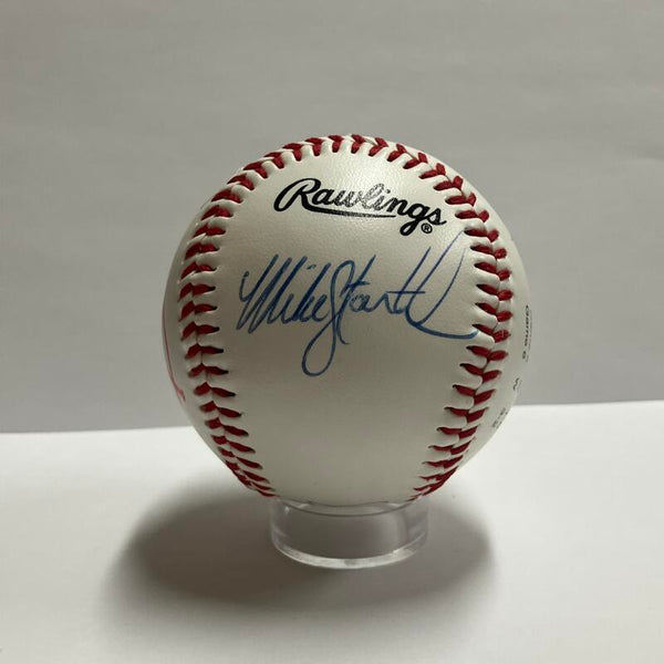 Tino Martinez & Mike Stanley Dual-Signed 1997 Opening Day Yankees Baseball. Auto JSA Image 2