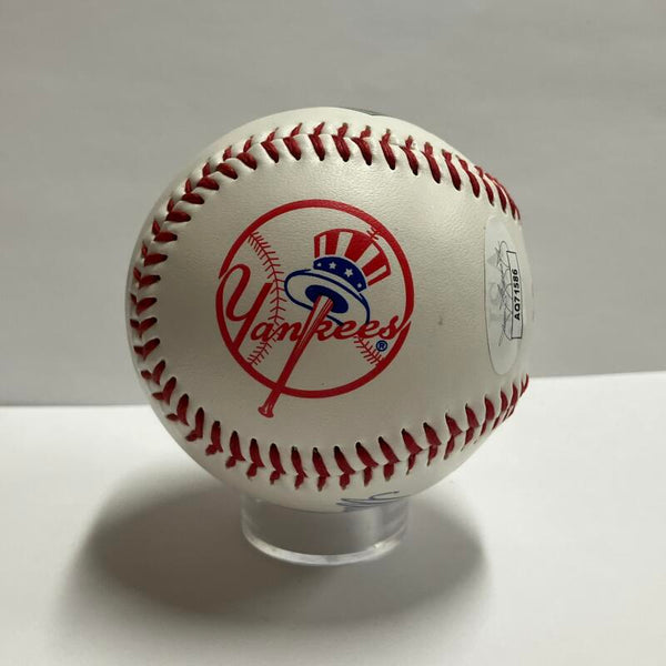 Tino Martinez & Mike Stanley Dual-Signed 1997 Opening Day Yankees Baseball. Auto JSA Image 4