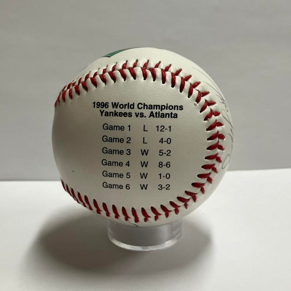 Tino Martinez & Mike Stanley Dual-Signed 1997 Opening Day Yankees Baseball. Auto JSA Image 5