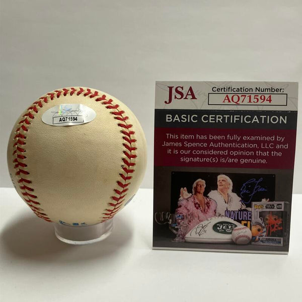 Ron Guidry Single Signed Baseball. 1980s Style Auto JSA Image 3